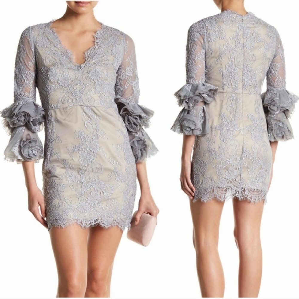 Few Moda jansen ruffle sleeve lace dress NWT